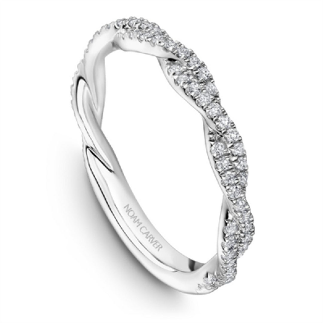 Lady's White Gold Prong Set Intertwined Diamonds Band
Diamond Shape: Round