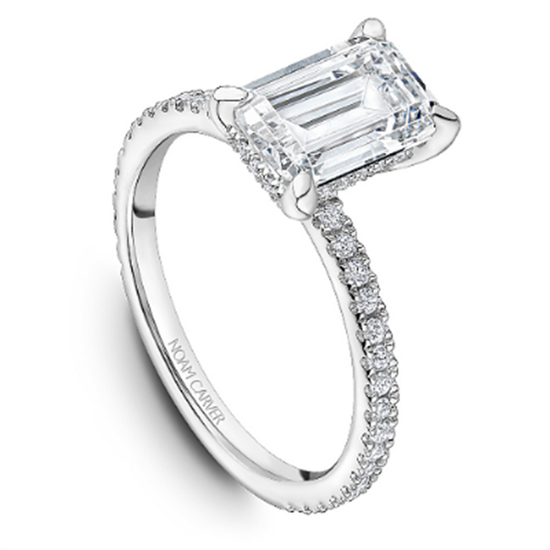 White Gold Side Stones Diamond Semi-Mount