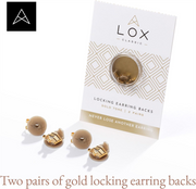 Earring Backings LOX-GOLD (2 pairs)