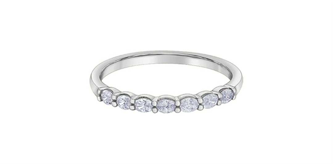 Lady's 10K White Gold Prong Set Diamonds Band
Diamond Shape: Oval
To