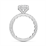 Load image into Gallery viewer, White Gold Hidden Halo Diamond Engagement Ring Semi-Mount
Fits Centre
