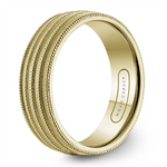 Load image into Gallery viewer, Men's Yellow Gold Carved Band with Sandblast Finish 
Top Width: 7 mm