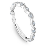 Load image into Gallery viewer, Lady&#39;s White Gold Floral Vintage Diamonds Band
Diamond Shape: Round
