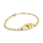 Load image into Gallery viewer, Gold Stainless Steel Medical Gucci Bracelet 
Length: 7.25&quot;
Width: mm
