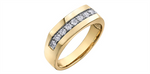 Load image into Gallery viewer, Men&#39;s 10K Yellow Gold Diamond Band
