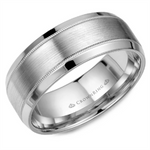 Load image into Gallery viewer, Men&#39;s Gold Bevel with Milgrain Band with Satin Finish
