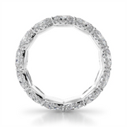 Lady's White Gold Prong Set Eternity Lab Diamonds Band
Diamond Shape: Oval, Round
