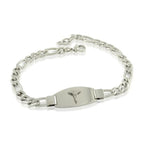 Load image into Gallery viewer, Stainless Steel Medical Alert Figaro Bracelet 
Length: 8&quot;
