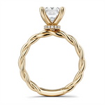 Load image into Gallery viewer, Yellow Gold Solitaire Diamond Engagement Ring Semi-Mount
Fits Centre:
