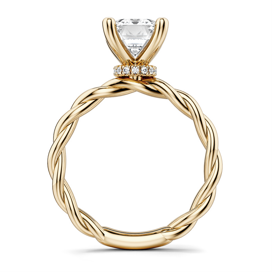 Yellow Gold Solitaire Diamond Engagement Ring Semi-Mount
Fits Centre: