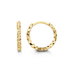 Load image into Gallery viewer, 10K Yellow Gold Diamond Cut Huggie Earrings
Collection: Huggies
Dime
