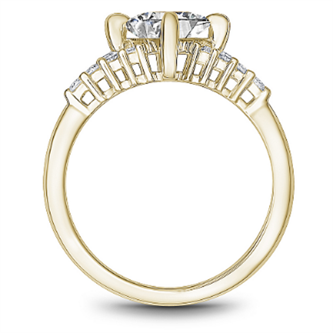 Yellow Gold Modern Diamond Semi-Mount