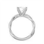 Load image into Gallery viewer, White Gold Intertwined Diamond Engagement Ring Semi-Mount
Fits Centre