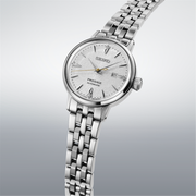 SEIKO Lady's Stainless Steel Automatic Dress Watch with White Dial
Co