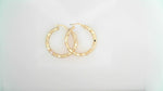 Load image into Gallery viewer, Kid&#39;s 10K Yellow Gold Round Diamond Cut Medium Hoop Earrings
