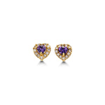 Load image into Gallery viewer, Kid&#39;s 14K Yellow Gold Heart Stud Earrings
Collection: Lovies
