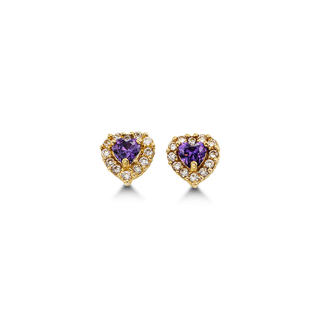 Kid's 14K Yellow Gold Heart Stud Earrings
Collection: Lovies