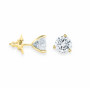 Yellow Gold Vermeil Sterling Silver Cubic Zirconiums Round Polished St