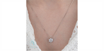 Load image into Gallery viewer, 10K White Gold Lab Diamonds Flower Cluster Pendant Necklace

PENDANT
