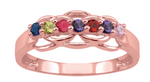 Load image into Gallery viewer, Personalized Yellow Gold Single Row Family Ring 
Number of stones available: 3 - 7
