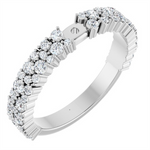 Load image into Gallery viewer, White Gold Side Stones Diamond Semi-Mount
