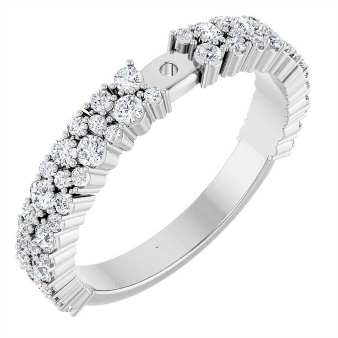 White Gold Side Stones Diamond Semi-Mount