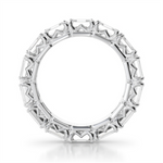 Load image into Gallery viewer, Lady's White Gold Prong Set Eternity Diamonds Band
Diamond Shape: Eme
