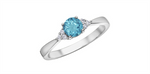 Load image into Gallery viewer, 10K White Gold Blue Topaz and Diamonds Ring
