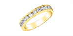 Load image into Gallery viewer, Lady&#39;s 14K Yellow Gold Channel Set Diamonds Band
Diamond Shape: Round
