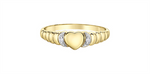 Load image into Gallery viewer, Lady&#39;s 10K Yellow Gold Heart Diamond Ring 
Total Diamonds: 0.013 cttw
