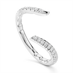 Load image into Gallery viewer, Lady's White Gold Open Ended Diamonds Band
Diamond Shape: Round
Tota