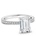 Load image into Gallery viewer, White Gold Side Stones Diamond Semi-Mount