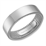 Load image into Gallery viewer, Men's White Gold Flat Band with Polished Finish