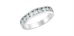 Load image into Gallery viewer, Lady&#39;s 14K White Gold Channel Set Lab Diamonds Band
Diamond Shape: Round
