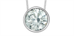 Load image into Gallery viewer, 10K White Gold Lab Diamond Round Pendant Necklace

PENDANT
Total Di
