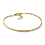 Load image into Gallery viewer, Gold Stainless Steel Snake Anklet 
Length: 9&quot; + 1&quot;
Width: 2.6mm
Fin
