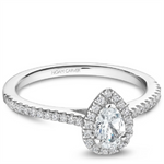 Load image into Gallery viewer, 14K White Gold Halo Pear Diamond Engagement Ring
