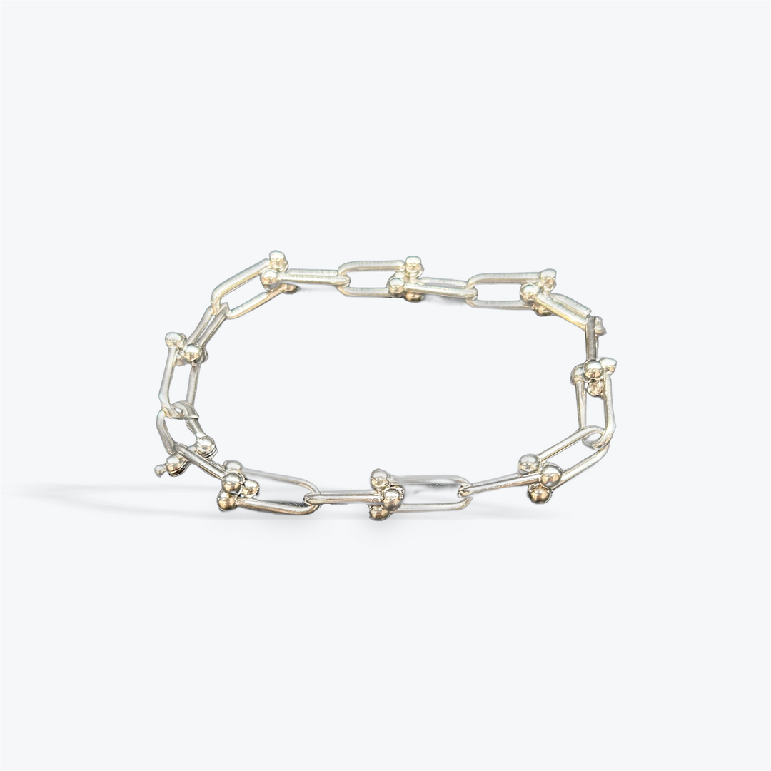 10K White GoldU-Link Bracelet
Bracelet Width: 6mm
Length: 7.5"