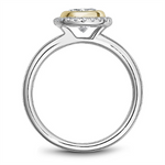 Load image into Gallery viewer, Yellow &amp; White Gold Halo Diamond Semi-Mount
