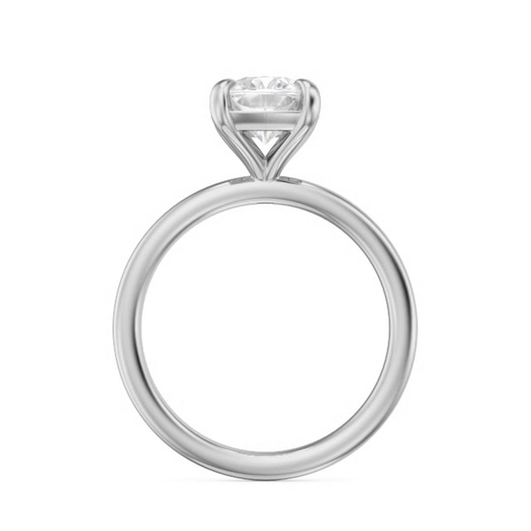 White Gold Solitaire Engagement Ring Mount
Fits Centre: 2.00ct Cushio