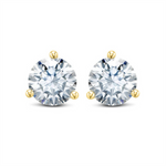 Load image into Gallery viewer, Yellow Gold Vermeil Sterling Silver Cubic Zirconiums Round Polished St