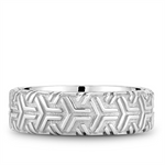 Load image into Gallery viewer, Men's White Gold Carved Band with Polished Finish