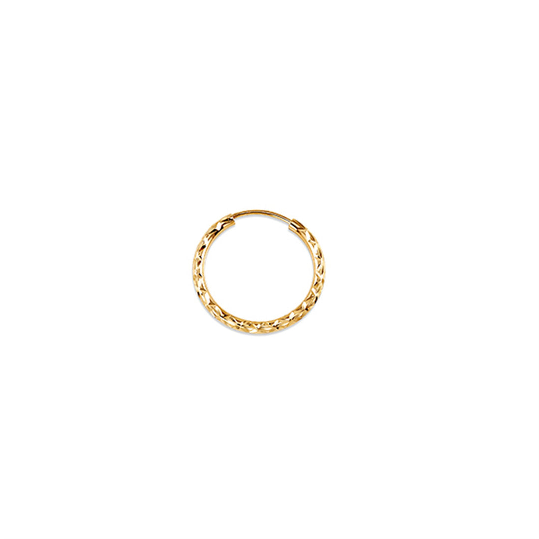 10K Yellow Gold Diamond Cut Sleeper Earrings
Collection: Dazzles 
Di