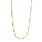 Load image into Gallery viewer, Gold Stainless Steel Herringbone Chain 
Length: 18&quot;
Width: 4mm
Fini
