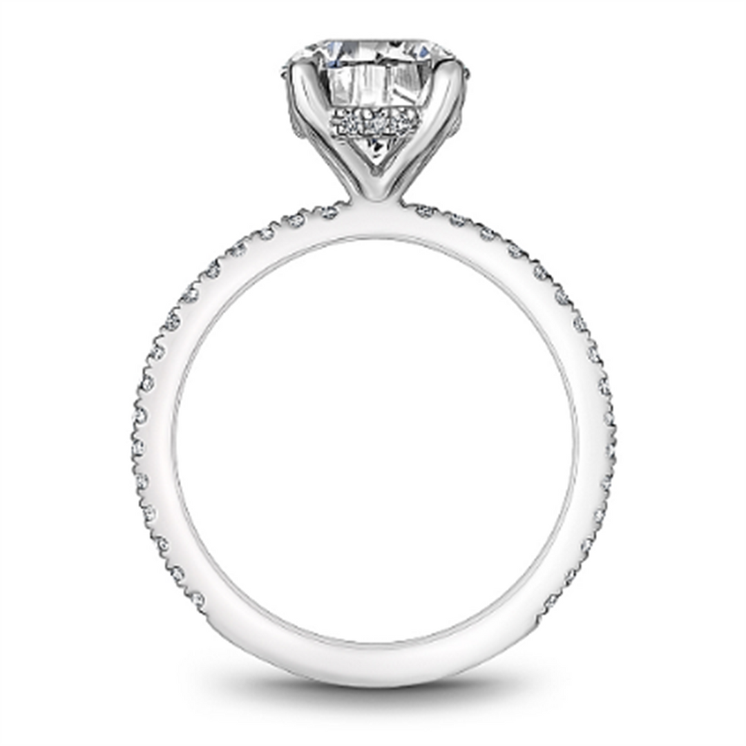 White Gold Side Stones Diamond Semi-Mount