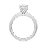 Load image into Gallery viewer, White Gold Side Stones Diamond Engagement Ring Semi-Mount
Fits Centre

