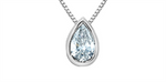 Load image into Gallery viewer, White Sterling Silver Teardrop Polished Pendant Necklace

PENDANT
S