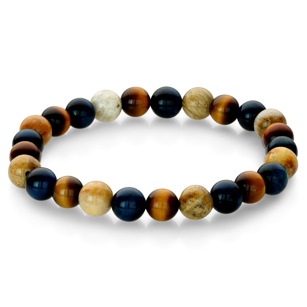 Brown Tiger Eye Bead Bracelet 
Length: 8"