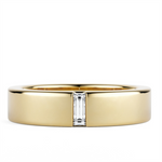 Load image into Gallery viewer, Men's Yellow Gold Flat Diamond Band 
Total Diamonds: 0.17cttw
Top Wi