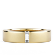 Men's Yellow Gold Flat Diamond Band 
Total Diamonds: 0.17cttw
Top Wi